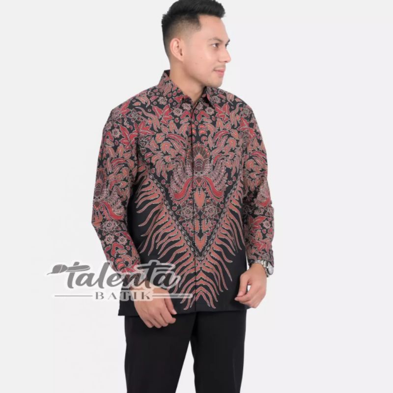 Baju batik pria kemeja batik pria cowok lengan panjang pekalongan G74