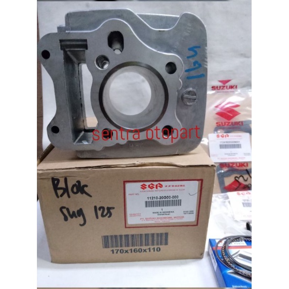 Blok seher silinder block shogun 125 Arashi set paket piston kit original sgp