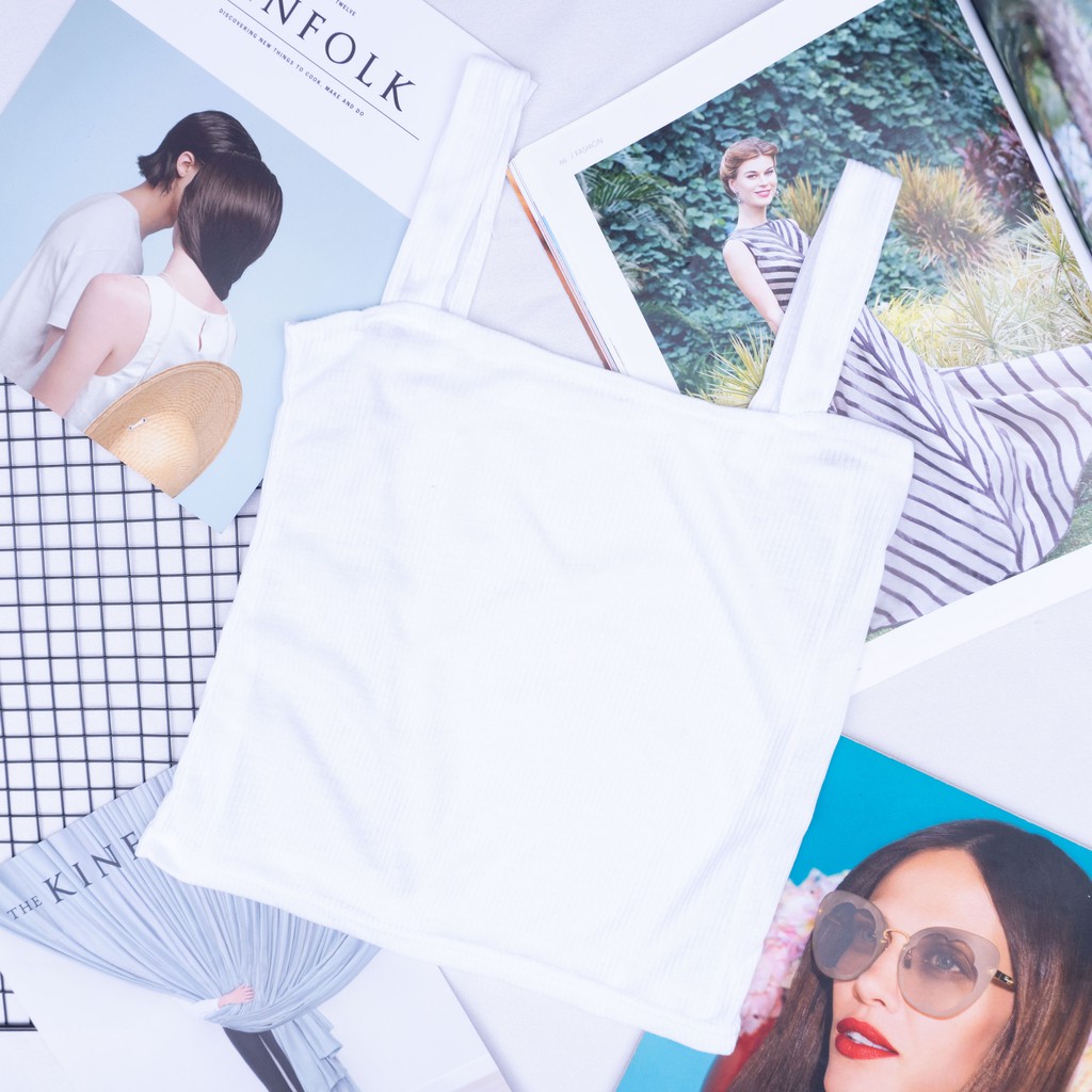 Korean Knit Tank Top | TANK TOP TALI RIB |SALE MURAH 1 KG MUAT 12PC-PUTIH