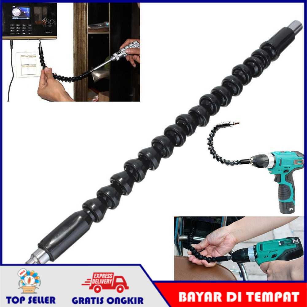 Ekstensi Kepala Obeng Fleksibel 1/4 300mm - HT566 COD Surabaya