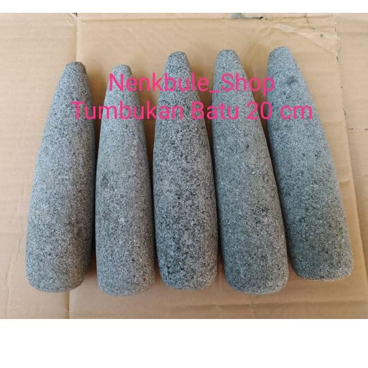 Lumpang batu asli 20 cm  tumbukan 