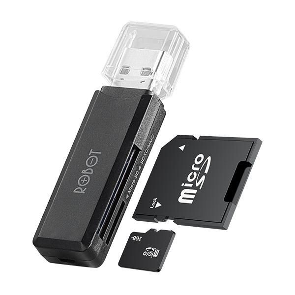 Robot CR102 Card Reader USB 3.0 Dual Slot Card SD/TF Garansi Resmi Original garansi 1 tahun