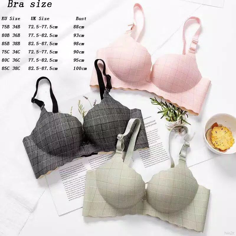 Vira_Wanita  Bra Cup C Tanpa kawat Pakaian Dalam Push Up Bh Bralette