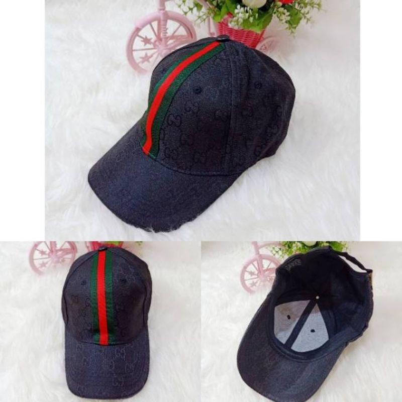 BIG SALE Topi Baseball Gucci ASLI IMPORT (Black) pria wanita