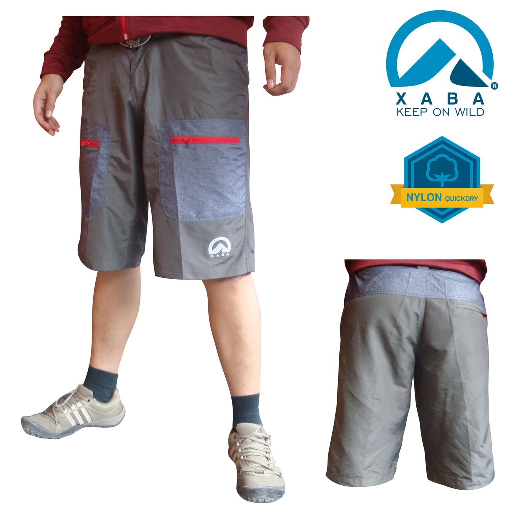 Promo Celana Pendek XABA Quickdry For Running, Backpacking, Hiking, Rafting /Kuliah /lebaran