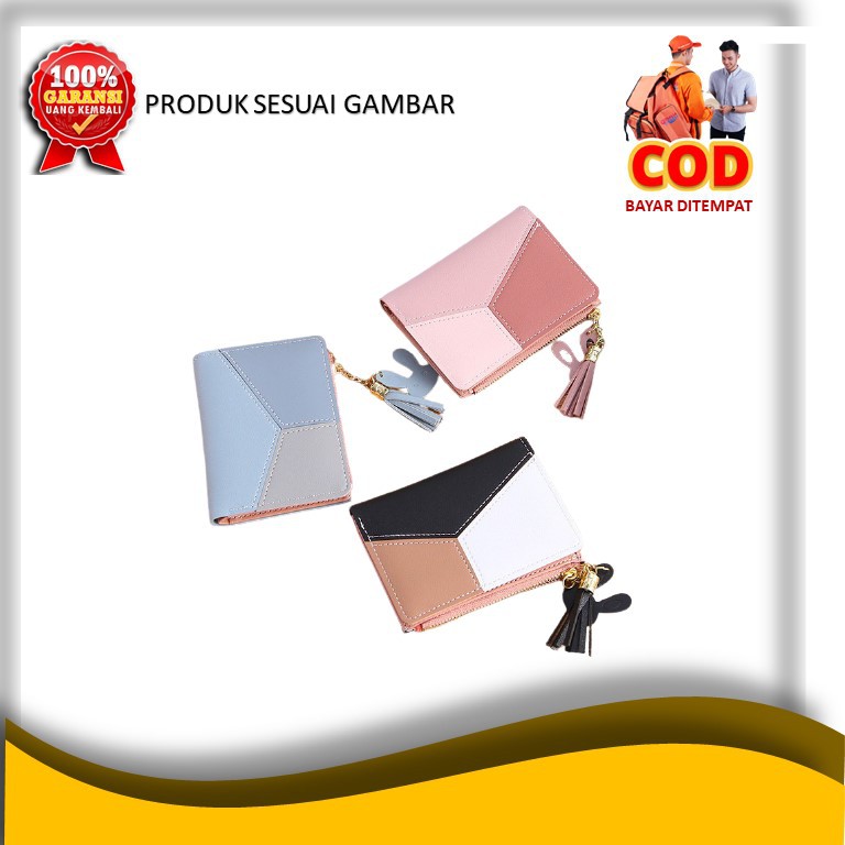 Dompet Mini Kecil Wanita Branded Perempuan Cewe Cewek Distro Simple Pendek Murah Import Terbaru A105
