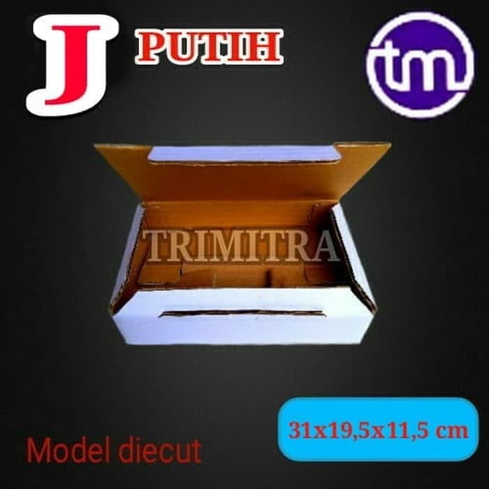 

KOTAK KARDUS KARTON BOX PACKING CORRUGATED POLOS TIPE J PUTIH