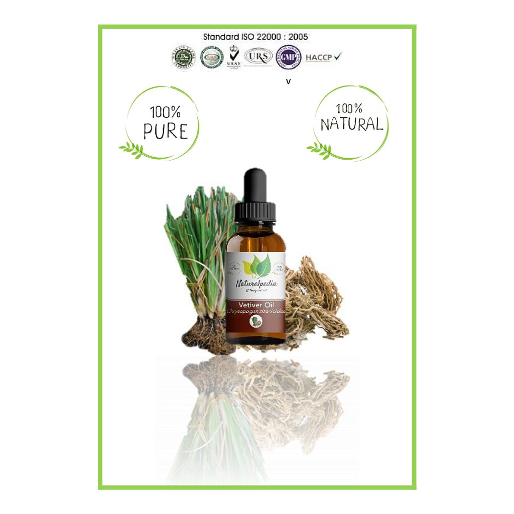 Pure Vetiver Essential Oil 10ml / Minyak Atsiri Esensial Akar Wangi Asli Murni