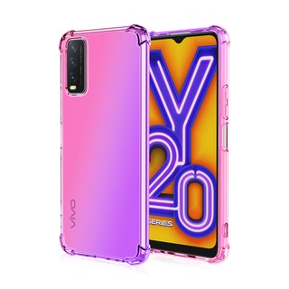 Casing Silikon Kristal Jelly Bening Gradasi Warna Ganda Untuk Vivo Y20i Y20s Y12s Shopee Indonesia