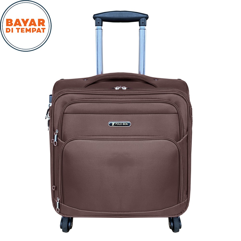 GRATIS 12.12 BIRTHDAY Sale Shopee Koper POLO Kabin Bahan Softcase 802 Premium Roda 4 Koper Baju Kope