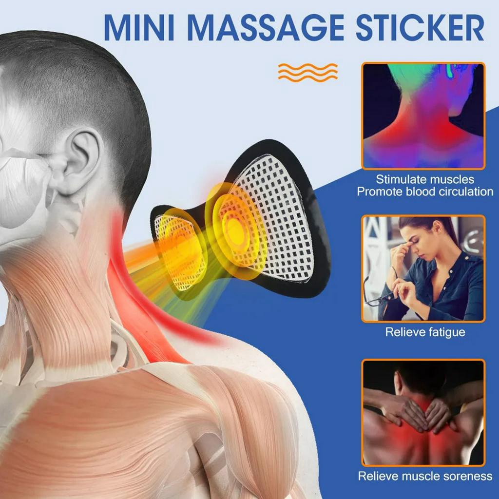 Alat Pijat Elektrik Tempel Portable Mini - Alat Pijat Mini Massage Elektrik Tempel EMS Terapi Leher Massager