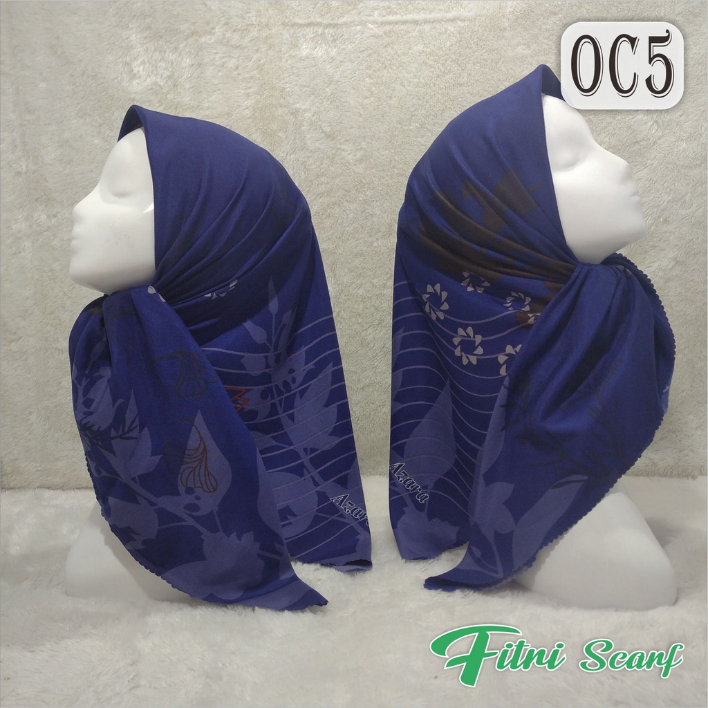 Jilbab PILIH WARNA PILIH MOTIF AZARA LASER segiempat  motif hijab motif kerudung DANISA D5 100-0