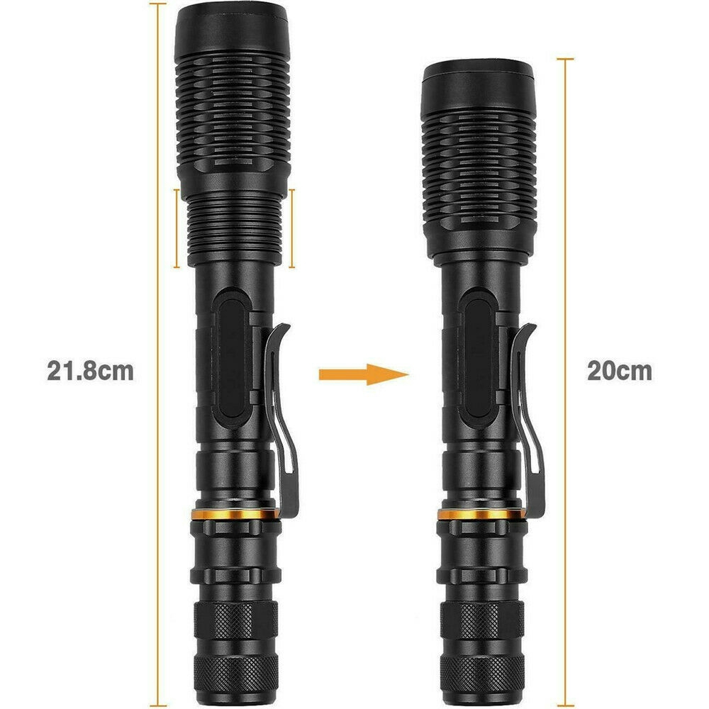 ✫〖ready to ship/COD〗✫ Senter Kepala LED 350000lm xml2-t6 Tactical Zoomable dengan Charger + Baterai