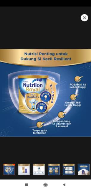 Nutrilon royal 3 / 4 madu / vanila 800 gr exp 2024