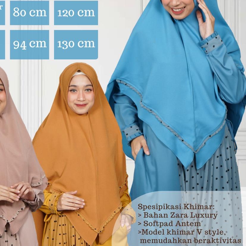 Baju Koko Pria dan Gamis Kerudung Muslim Anak Dewasa Couple Keluarga Warna Biru Bahan Toyobo A10