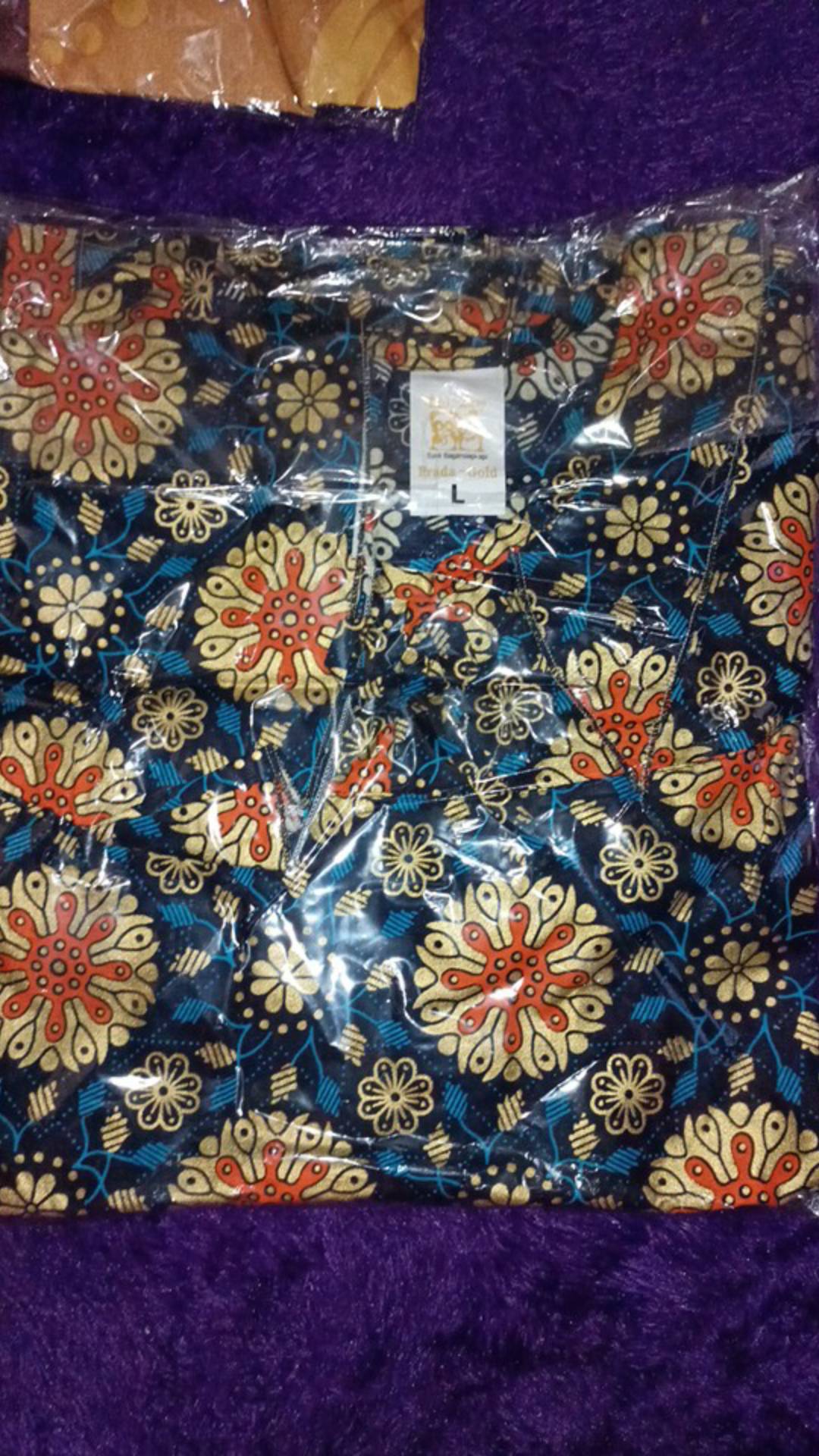 Couple Batik Prada Emas Bagan Api Size M, L, Xl, Xxl