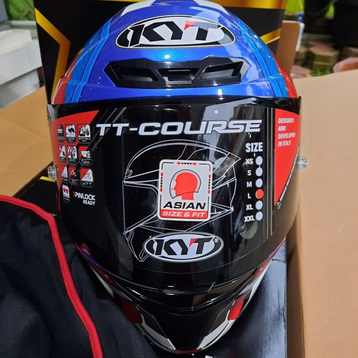 HELM KYT TT-COURSE MARVEL CAPTAIN AMERICA