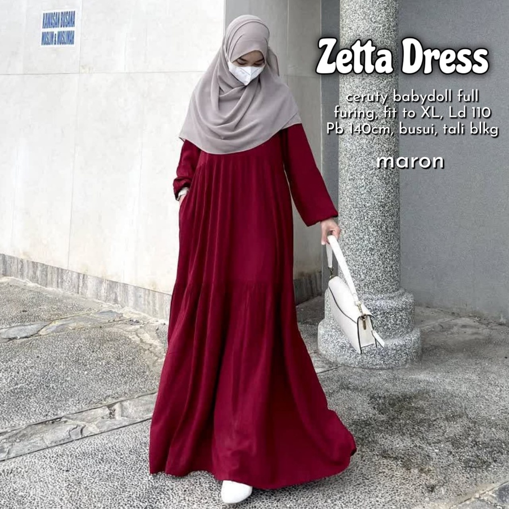 ZETTA DRESS/MAXI DRESS SIMPEL KEKINIAN/DRESS MAXI POLOS/MAXI DRESS TERBARU/MAXI DRESS MURAH SURABAYA