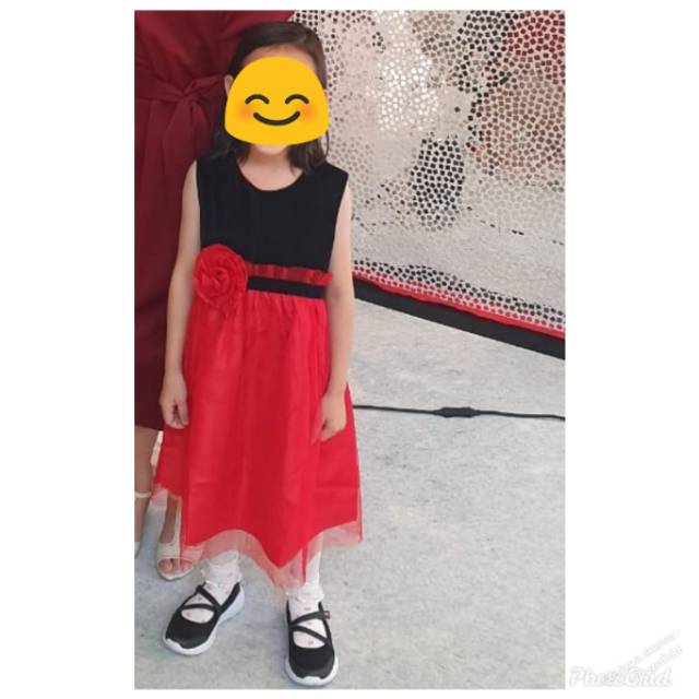 Dress anak baju pesta polos Ikonio