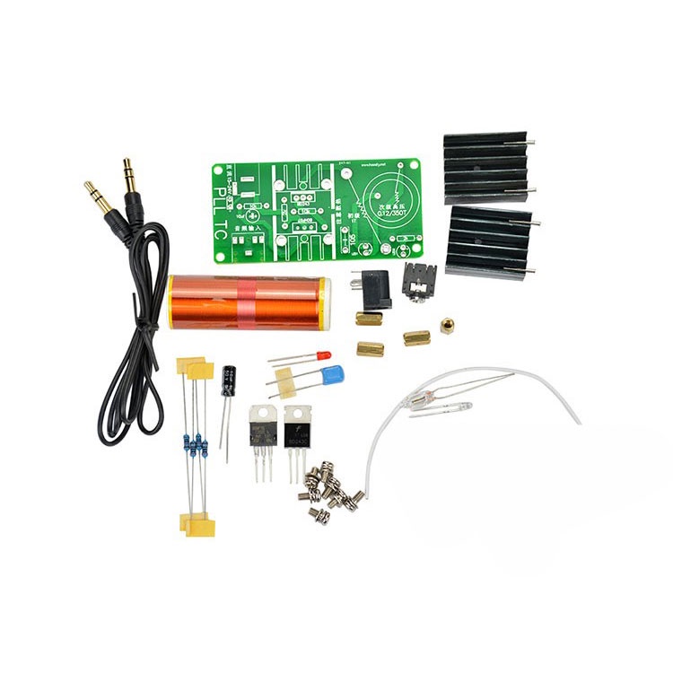 Aiyima DIY Mini Music Tesla Coil Plasma Speaker Kit 15W 15-24V - Green