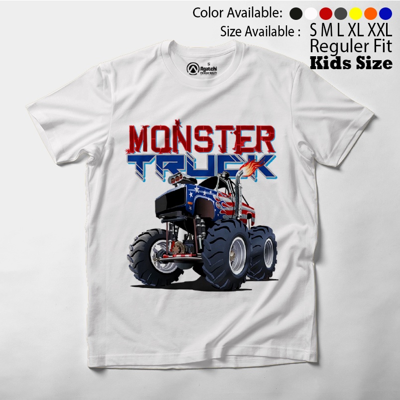 Baju Anak / Kaos Atasan Anak Laki-Laki Monster Truck Premium