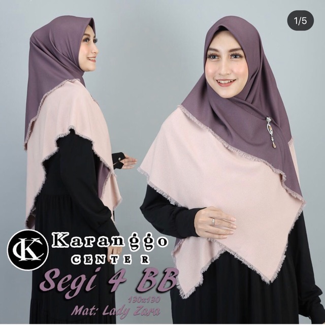 KARANGGO | Jilbab Segi Empat Jumbo Bolak Balik