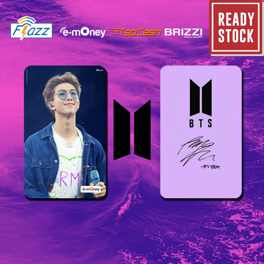 Emoney mandiri flazz bca gen 2 brizzi tapcash custom BTS MEMBER SIGNATURE kartu e toll free edit 1 sisi atau 2 sisi cocok untuk komunitas dan souvenir