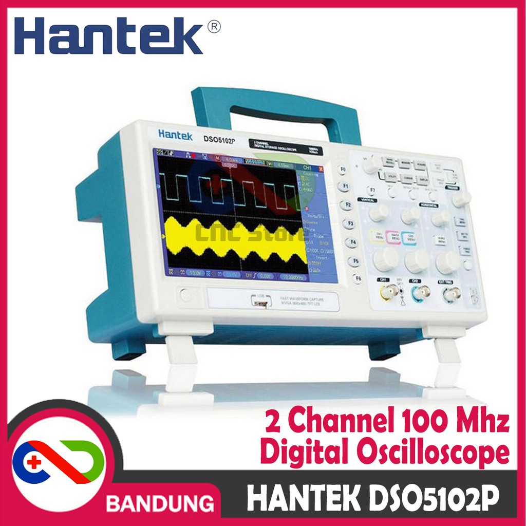 HANTEK DSO5102P DIGITAL OSCILLOSCOPE DSO 2 CHANNEL 100MHZ 1GSA/S