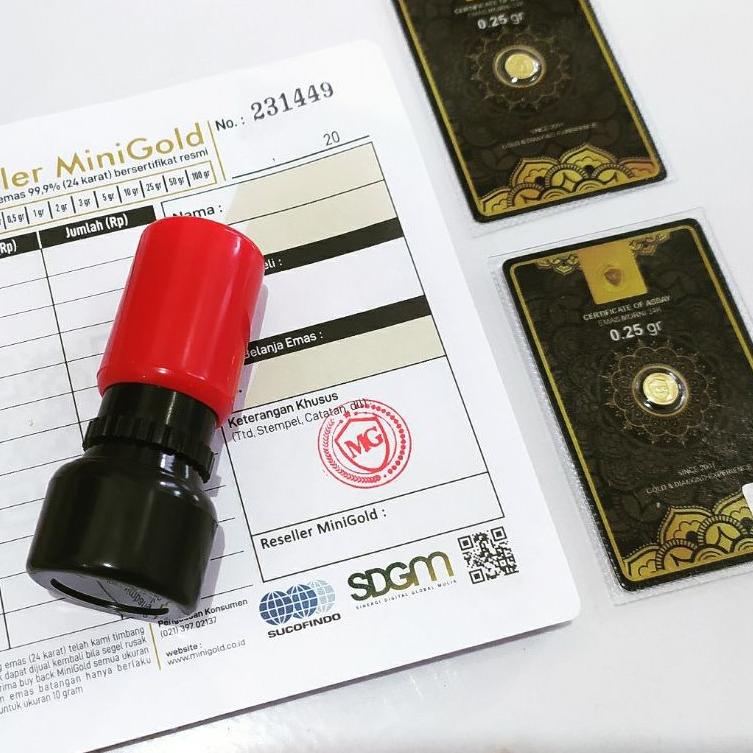 (U3D3) Stempel Flash Custom Logo Untuk Reseller dan Distributor Minigold //Promo@harian