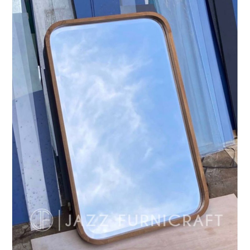 CERMIN KAMAR MANDI DINDING MINIMALIS CERMIN KAYU JATI