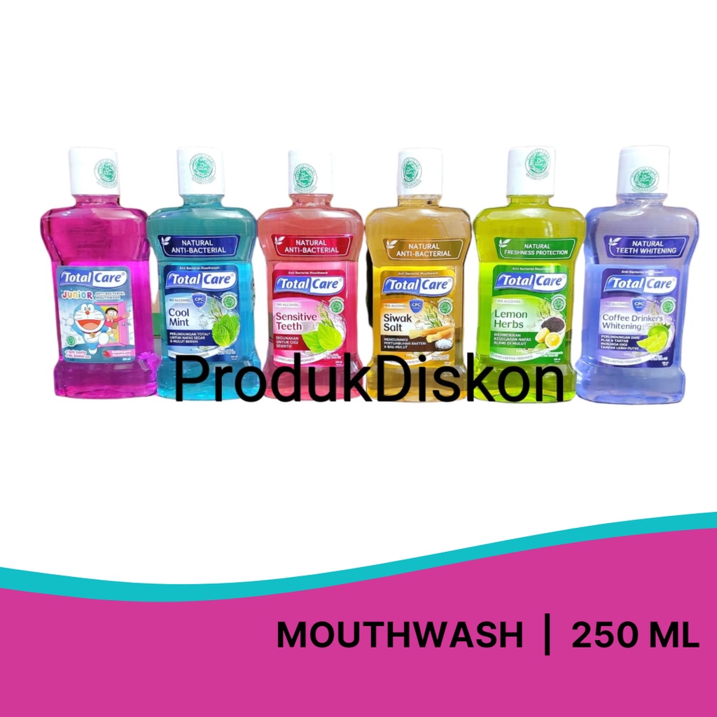 Jual TOTAL CARE Mouthwash Pencegah Gigi Berlubang 250ML Obat Kumur