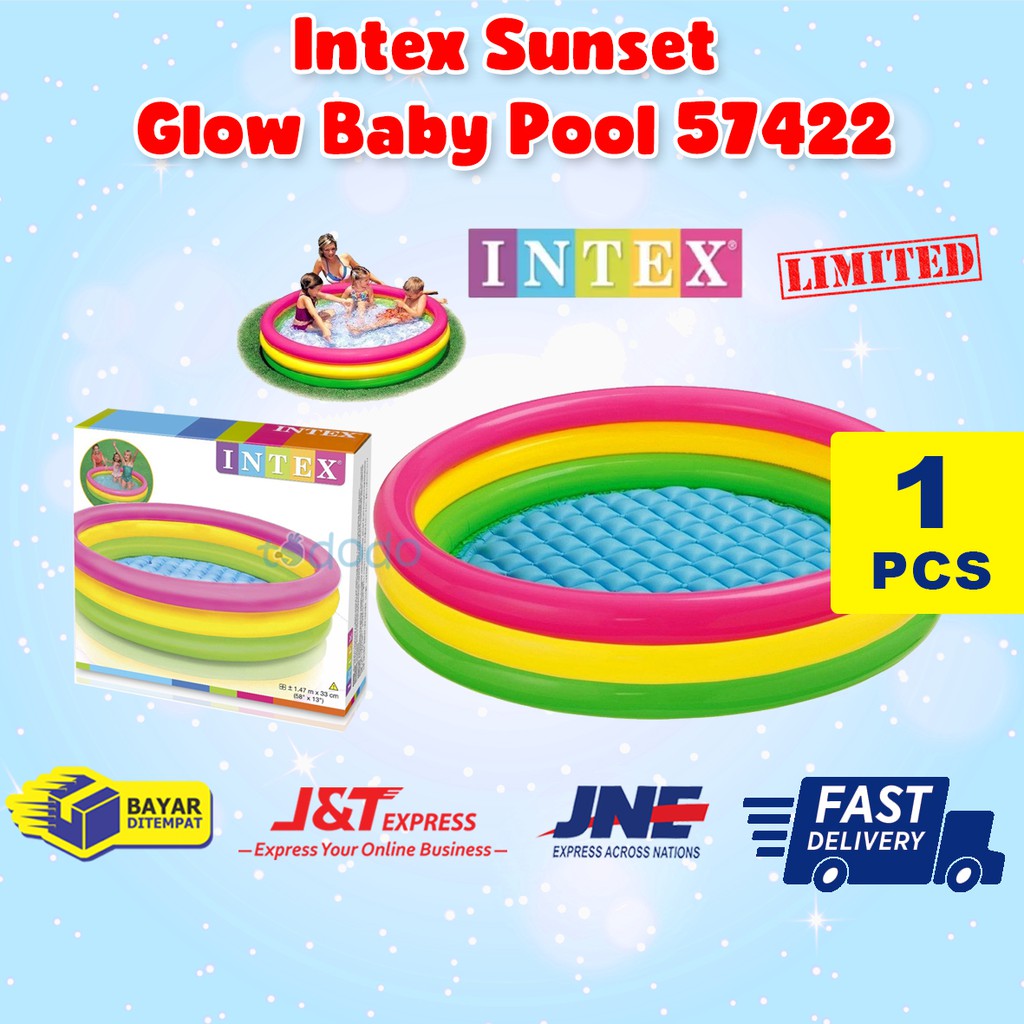 Intex Sunset Glow Baby Pool / Kolam Tiup Pelangi 57422