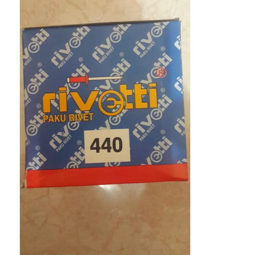 ❋ 1 KOTAK PAKU RIVET MERK RIVETTI 440 UKURAN 3.2mm x 11mm ISI 1000 PCS ➱