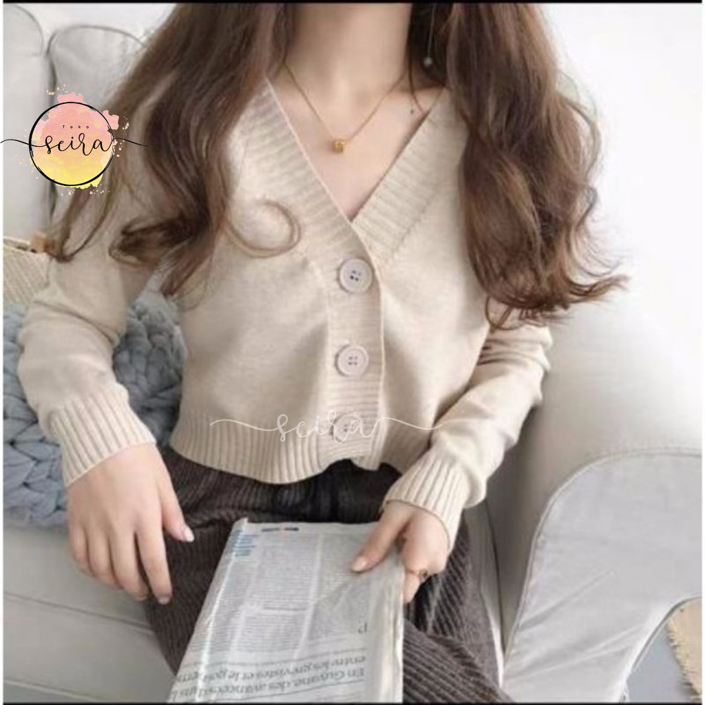 [BISA COD] Bailey Cardi Rajut / Cardigan Bailey Rajut / Crop Milenia / Rajut Bailey / Bianca Crop Cardi / Crop Milenia