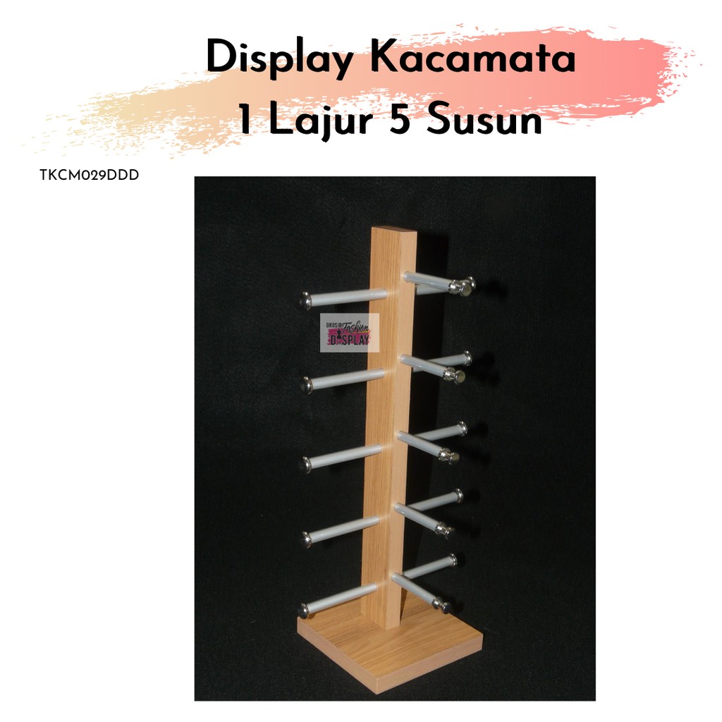 Rak Display Holder Kacamata Bahan Kayu Stand Tempat Pajangan Aksesoris Kacamata DIY Home Dekor(BH)