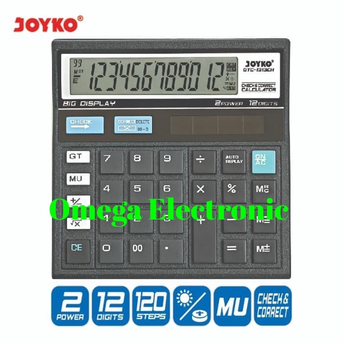 Joyko DTC-1313CH Calculator Kalkulator 12 Digits Check Correct 1313CH