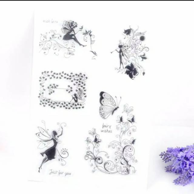 

stempel silikon bening untuk scrapbook dan jurnal
