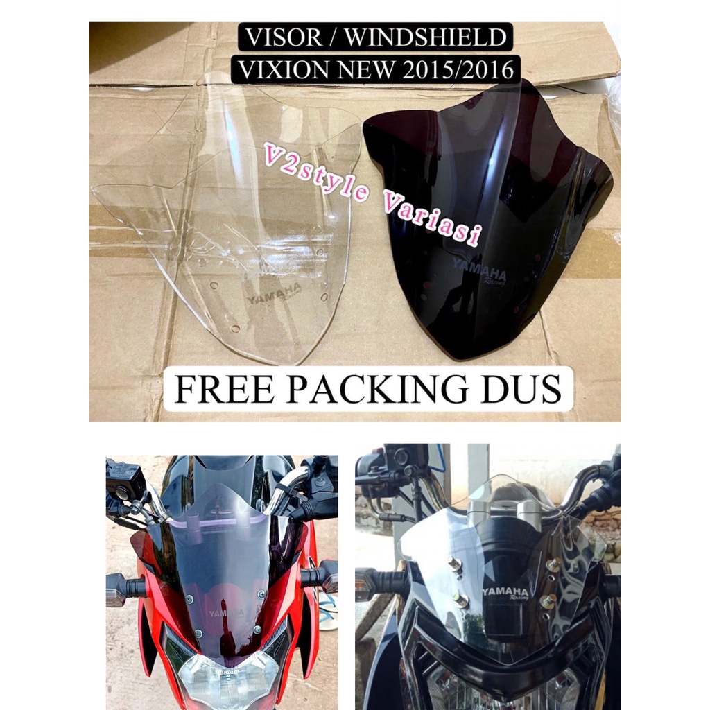 VISOR VIXION NEW 2015 2016 WINDSHIELD YAMAHA VIXION BARU NVA NEW ADVANCE LIGHTNING KACA ANGIN DEPAN BENING RYBEN TRANSARAN SMOKE CLEAR MIKA ACRILIC TEBAL WINSIL PISOR Motor Yamaha Vixion New 2015 FISOR VIZOR winsil NVA VIXION PNP BAUT VISOR MONEL BAUT