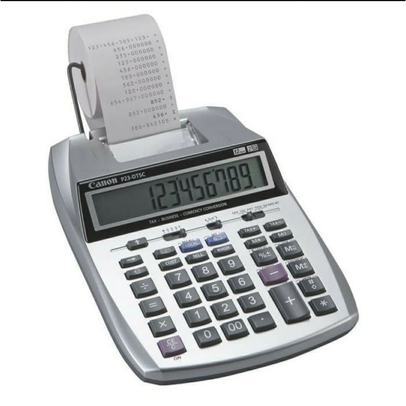 Kalkulator Kasir CANON P23 DTC Garansi Resmi - Printing Calculator / Printer Struk P23 Best Seller