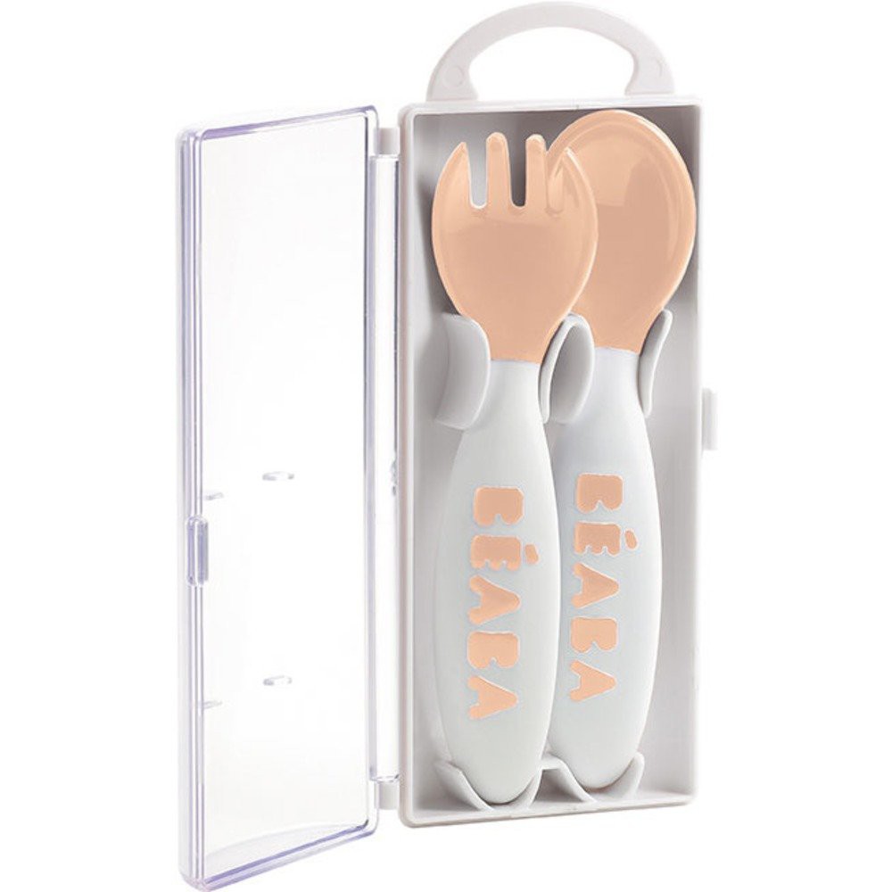 Beaba Set 2 2nd Age Fork Spoon - Sendok Garpu Anak Bayi Toddler Balita Peralatan Makan Baby BPA Free