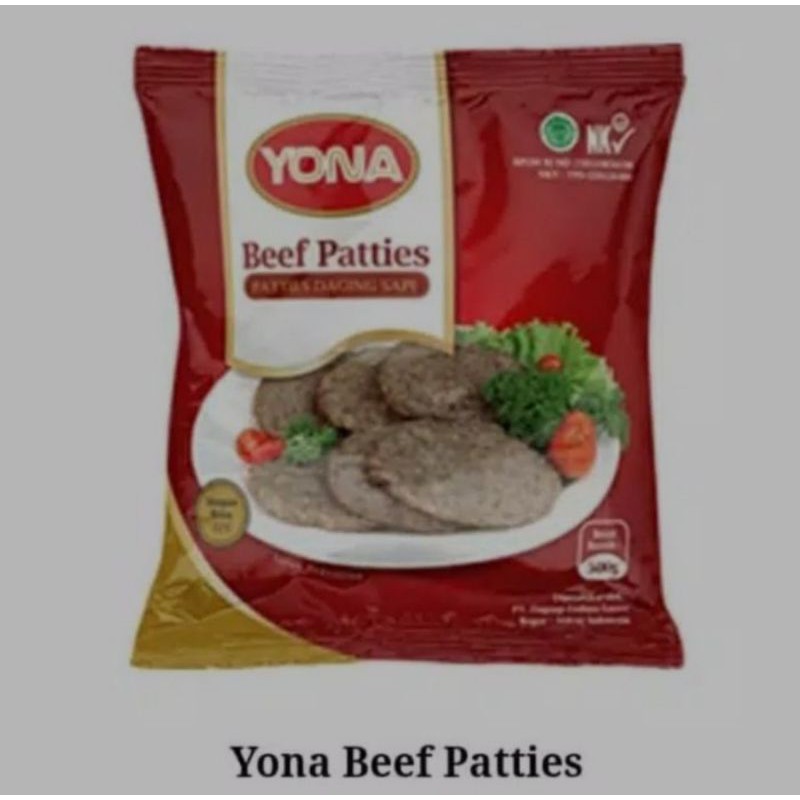 

YONA BEEF PATTIES 500gr / DAGING BURGER SAPI / FROZEN FOOD