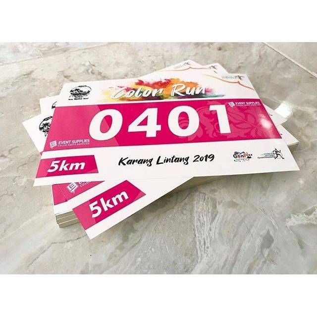 Stiker Nomor Dada Custom Bib Number Color Run Event Lari Shopee Indonesia