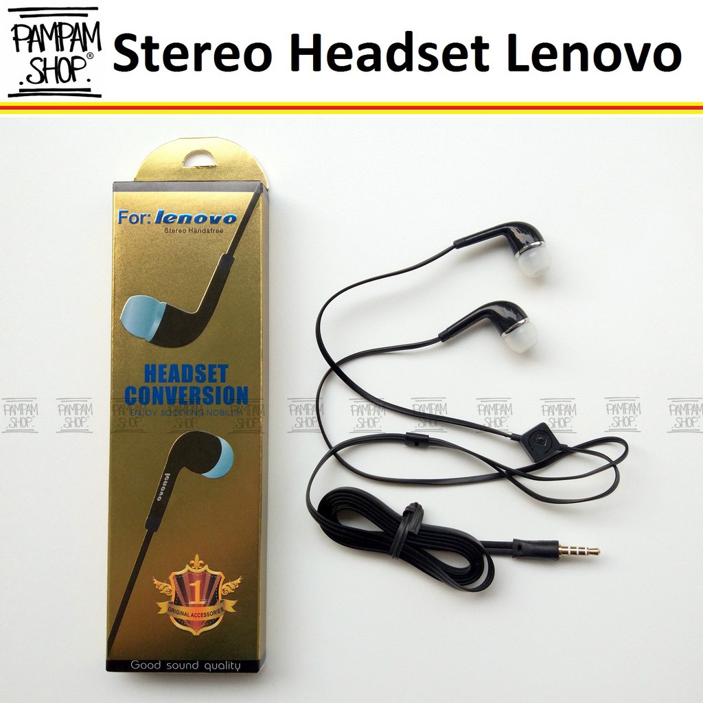 Headset Earphone Handsfree Lenovo Hitam Original China S560 P70 A319 A369 A369i A7000 A1000 A6000