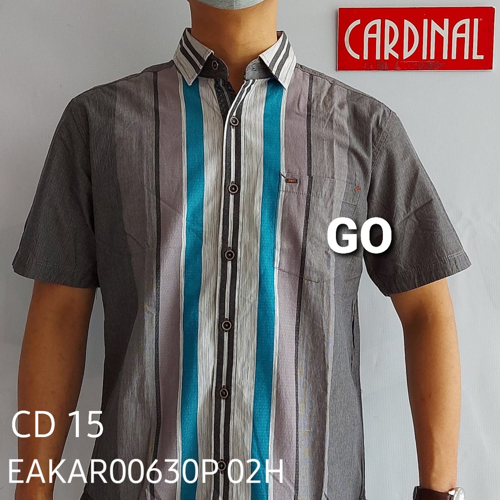 BB CRS CARDINAL KEMEJA CASUAL Hem Pria Pendek Baju Cowok Pakaian Pria