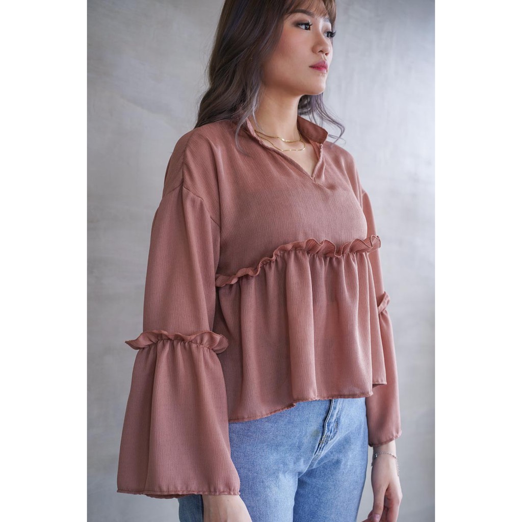 Yuna Crinkle Atasan Blouse Top