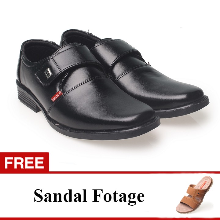 Sepatu Formal Footage D04 Hitam  Free sandal footage