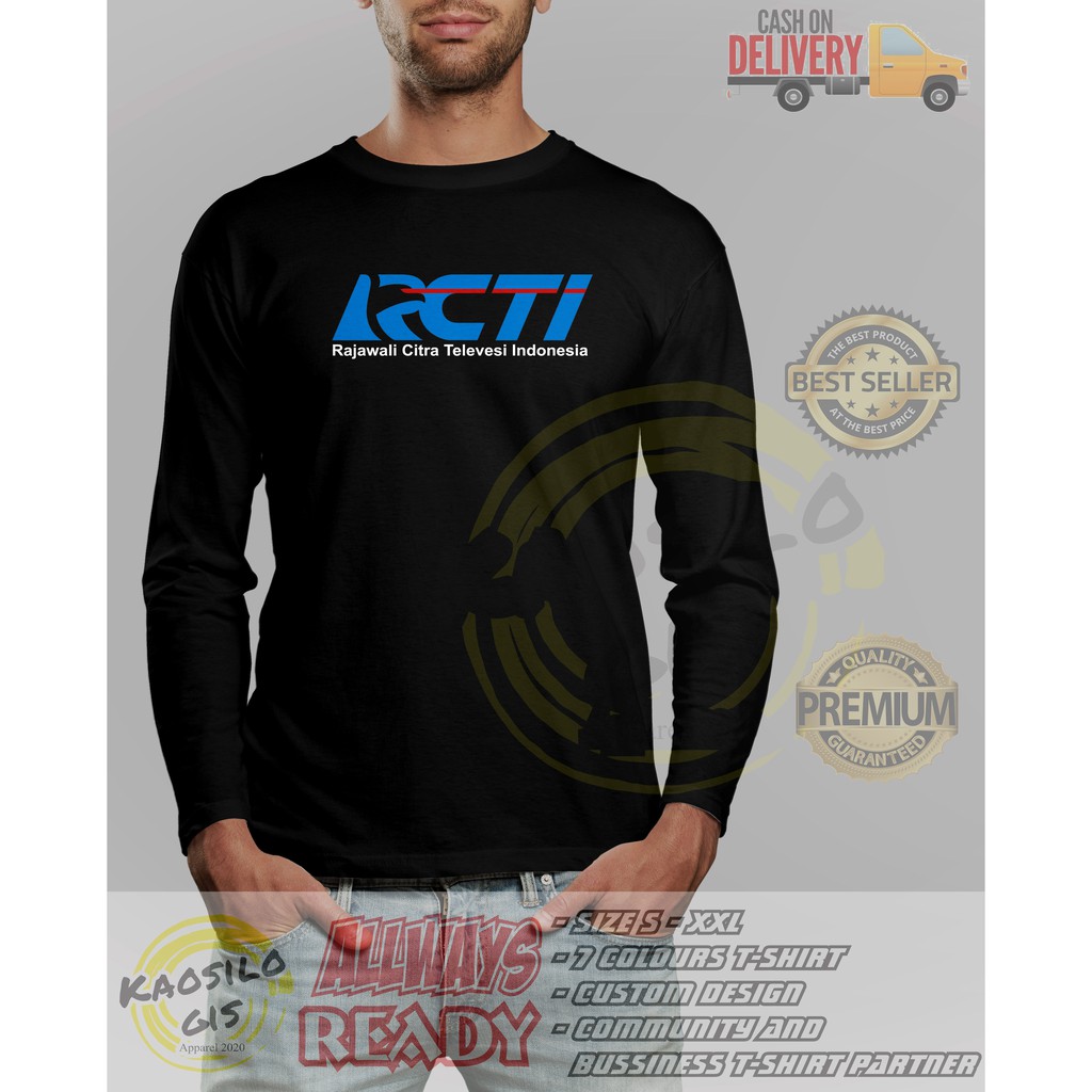 Kaos Lengan Panjang RCTI Logo Perusahaan TV - Kaosilogis