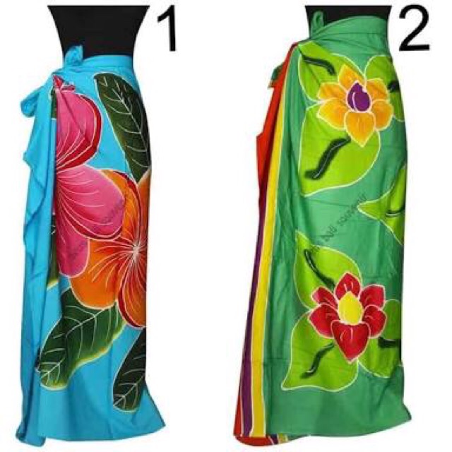 Grosir Kain Sarong Pantai Lukisan Tebal Khas Bali motif bunga