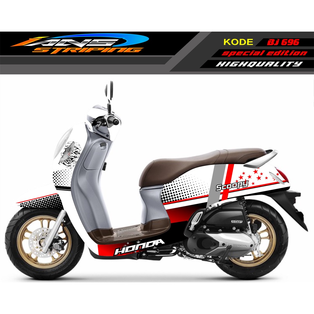 STICKER HONDA SCOOPY FULL BODY / STICKER VARIASI SCOOPY ELEGANT/ STICKER TERBARU