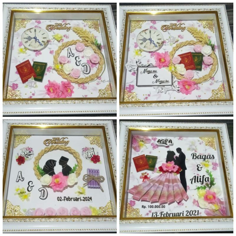 Pigura Mahar Pernikahan,Wedding,Tunangan seserahan